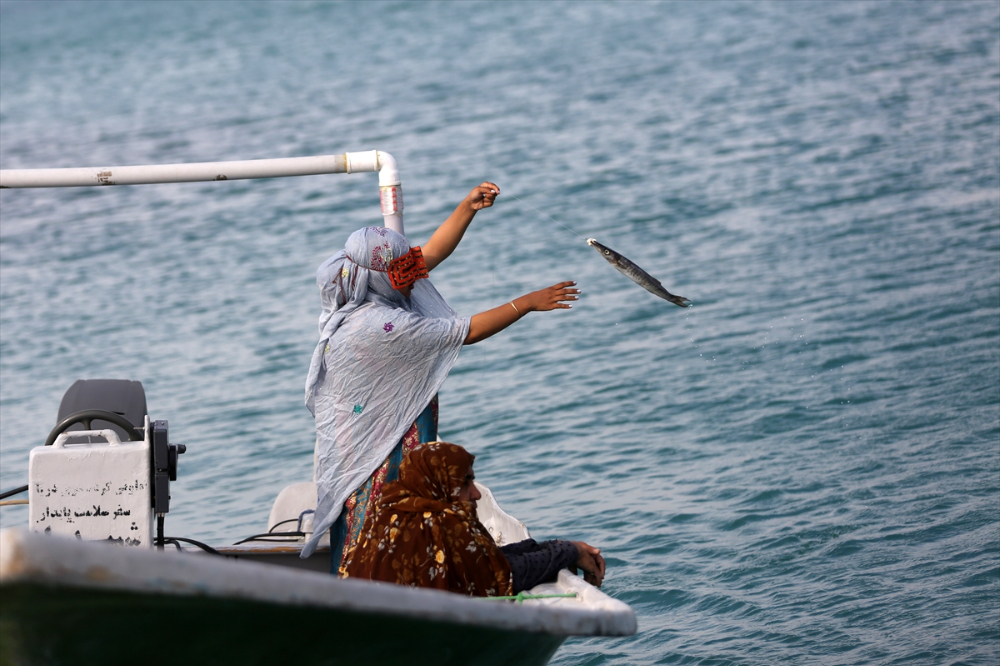 Hengam Adası'ndaki balıkçı kadınlar