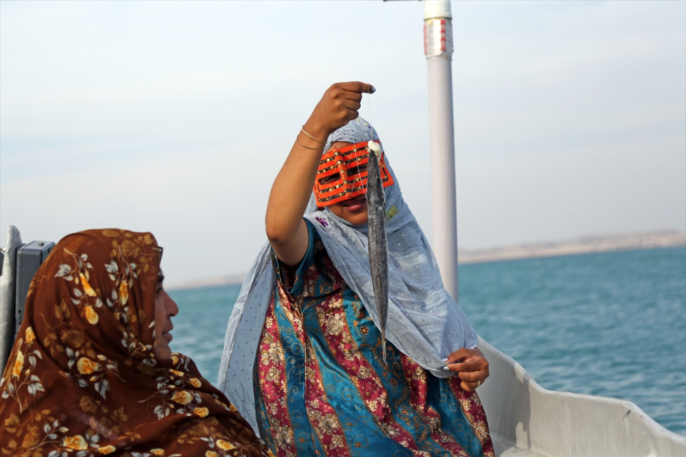 Hengam Adası'ndaki balıkçı kadınlar