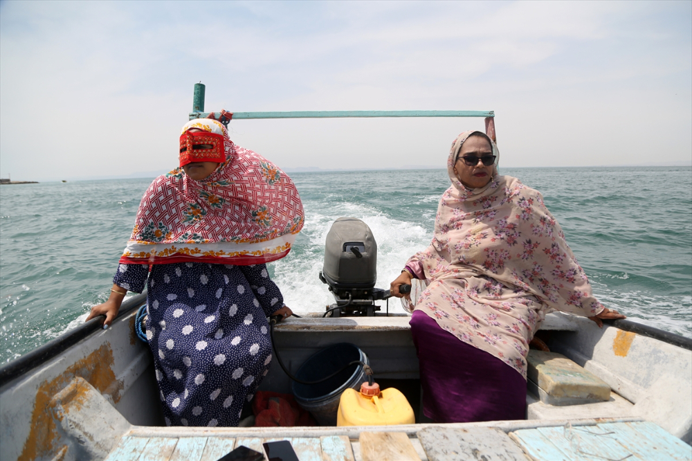 Hengam Adası'ndaki balıkçı kadınlar