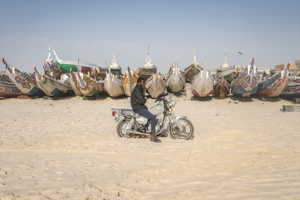 Moritanya'da balıkçıların avlanma mesaisi