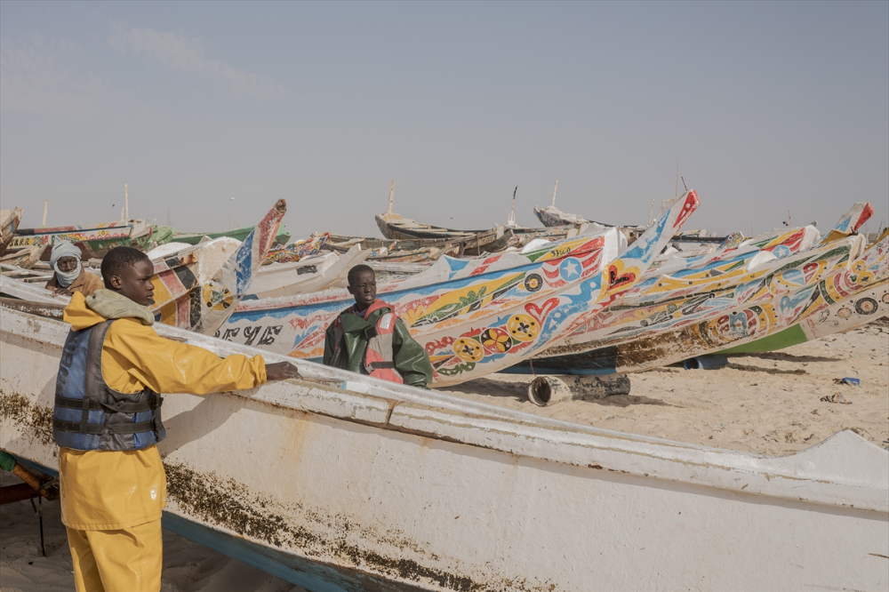 Moritanya'da balıkçıların avlanma mesaisi