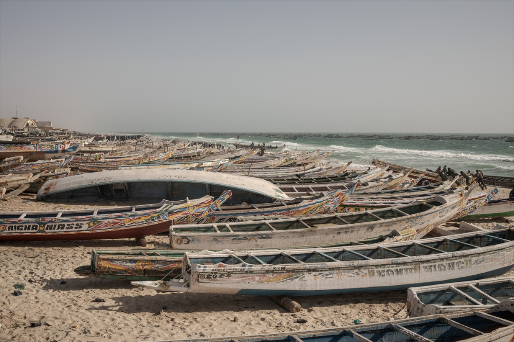 Moritanya'da balıkçıların avlanma mesaisi