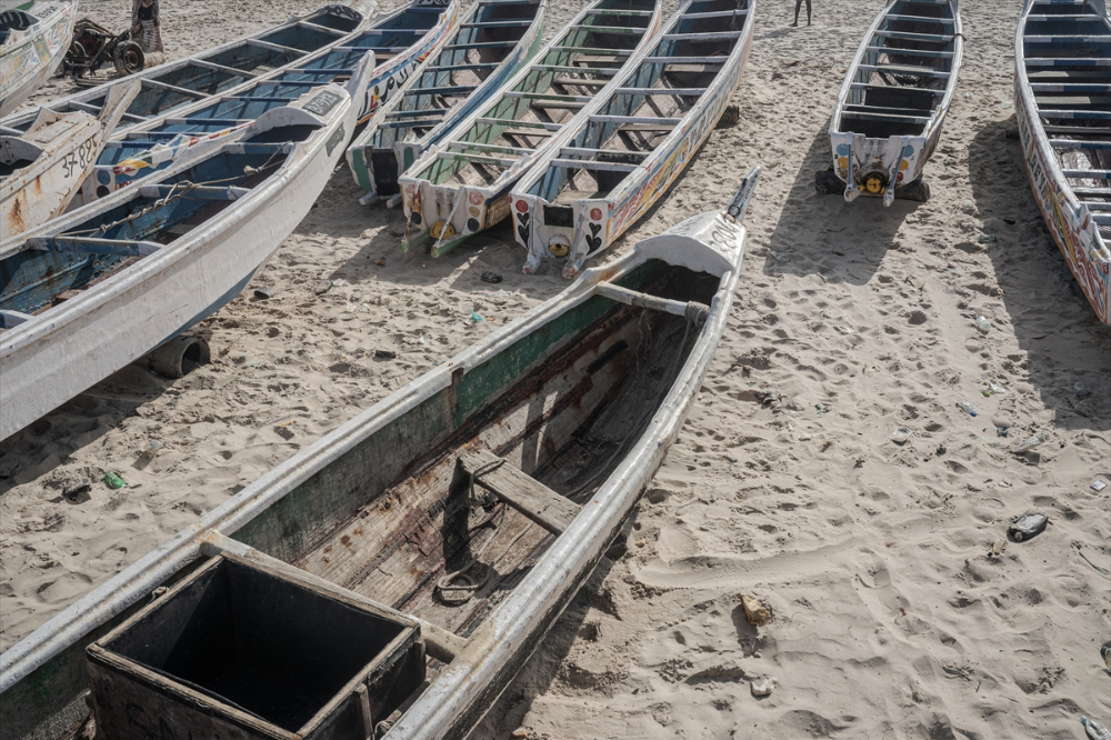 Moritanya'da balıkçıların avlanma mesaisi