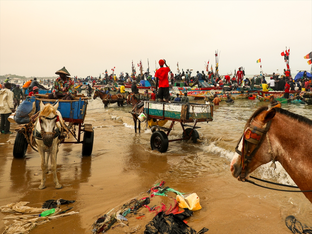 Atlantik Okyanusu kıyısındaki balıkçıların av mesaisi