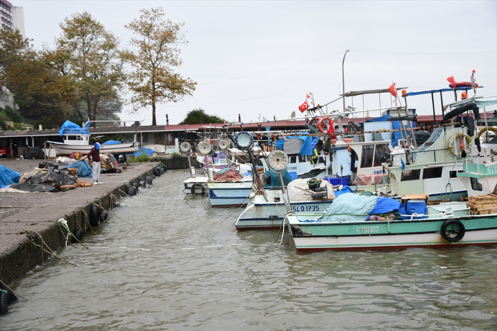 Akçakoca'da balıkçılar olumsuz hava koşulları nedeniyle denize açılamadı