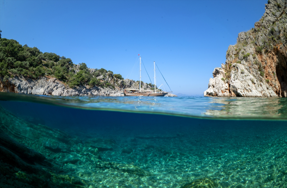 Dört mevsim dalış imkanı sunan Fethiye'nin su altı güzellikleri