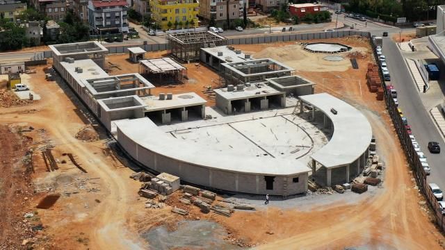 Kepez Balık Pazarı ve Organik Pazar balıksırtı mimarisinde inşa ediliyor