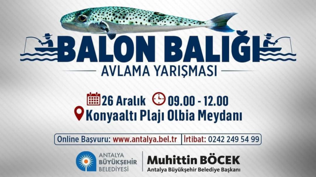 Antalya'da Balon Balığı Avlama Yarışması