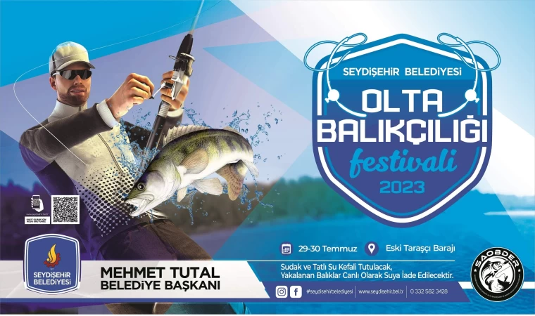 Seydişehir 1. Olta Balıkçılığı Festivali 29-30 Temmuz'da