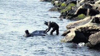 İzmir Körfezi'nde oltaya erkek cesedi takıldı