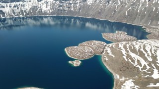 Nemrut Krater Gölü'nün güzelliği kameralara yansıdı