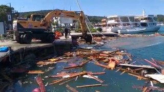 Ayvalık'ta fırtına sonrası tekne sahipleri, barınak yapılmasını istedi