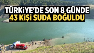 Türkiye'de son 8 günde 43 kişi suda boğuldu