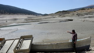 Çayboğazı Barajı'nın dibi göründü