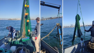 Marmara Denizi'nde kaçak trol avcılığı malzemeleri ele geçirildi