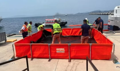 Bodrum'da deniz kirliliğine acil müdahale tatbikatı yapıldı