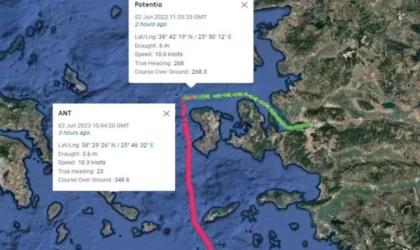 Sakız Adası'nın kuzeybatısında gemi kazası