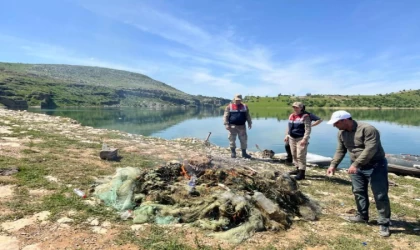 Diyarbakır'da baraj gölünde kaçak balık avcılığına yönelik denetim yapıldı